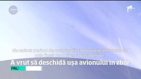 Clipe de groază într-un avion plin cu români. Un pasager a încercat să deschidă uşile de urgenţă în aer!