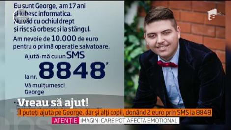 Luptă să devină programator IT, dar nu poate vedea lumina zilei. Născut fără iris la ambii ochi, George caută sprijin în inima românilor: "Doctorului i-a fost frică să nu i se spargă ochiul, în timpul operației"