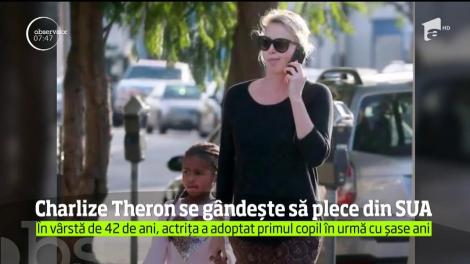 Charlize Theron ar putea părăsi Statele Unite