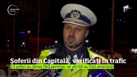 Șoferii din Capitală, verificați în trafic. Zeci de poliţişti de la Rutieră au ieşit în stradă