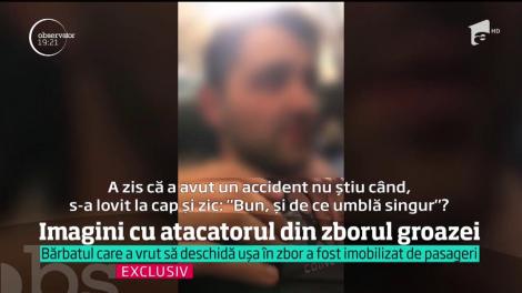 Mai ceva ca... Spiderman, dar unul abătut și trist! Primele imagini cu românul care a încercat să deschidă uşa unui avion în timpul zborului!