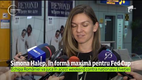 Simona Halep a ajuns la Cluj-Napoca, unde va participa la meciul de Fed Cup contra naţionalei Elveţiei