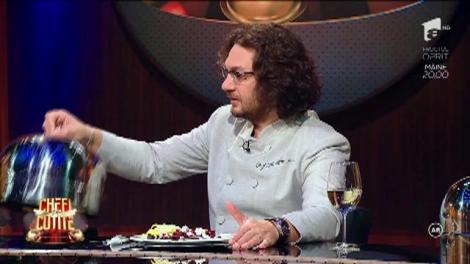 Mugur Pop vine din Ardeal, a muncit o viață ca inginer și s-a retras la țară să crească cai. Nu a mai mâncat carne de ani buni și a venit în fața chefilor cu o rețetă vegetariană