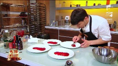 George Stroie, un concurent prea emoţionat! I-a tremurat glasul, mâinile nu l-au ascultat și în fața chefilor s-a declarat „amator”, deși are ani de bucătărie în spate