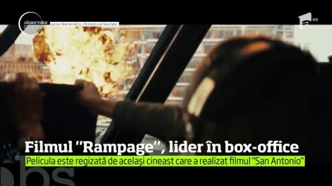 Filmul „Rampage", cu Dwayne Johnson în rolul principal, a ajuns direct pe primul loc în box office-ul nord-american
