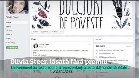 Olivia Steer rămâne fără premiul acordat în cadrul unei eveniment dedicat sănătăţii