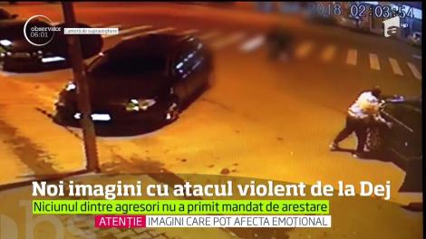 Noi imagini şocante apar în cazul tânărului snopit în bătaie în faţa unui bar din Dej