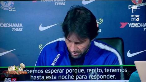 Smiley News! Antonio Conte, antrenorul echipei de fotbal Chelsea, într-o conferință de presă