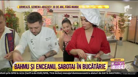 La un pas să arunce bucătăria &icirc;n aer! Adriana Bahmuțeanu și Constantin Enceanu au făcut haos cu cuțitele &icirc;n m&acirc;nă!