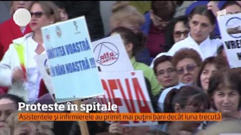 Proteste spontane în fața spitalelor din țară