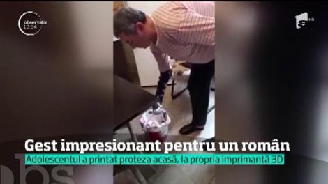 Un adolescent american i-a făcut un cadou nesperat unui muncitor rom&acirc;n. Mutilat &icirc;ntr-un accident de muncă, bărbatul a primit o proteză care funcţionează perfect