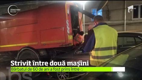 Un sibian de 60 de anil a fost aproape a fost strivit între două maşini de un şofer băut