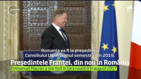 Emmanuel Macron revine în România