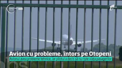 Un avion cu probleme tehnice a fost &icirc;ntors pe aeroportul Otopeni, după aproape o oră de la decolare!