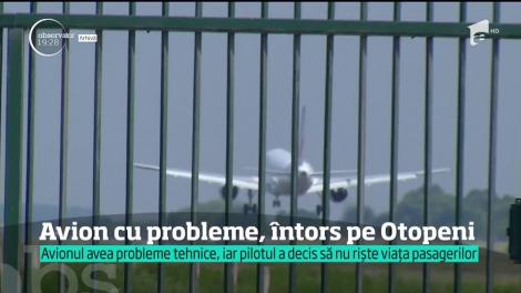 Un avion cu probleme tehnice a fost întors pe aeroportul Otopeni, după aproape o oră de la decolare!