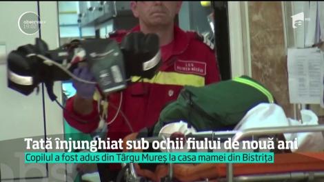 Bărbat înjunghiat sub ochii fiului de nouă ani