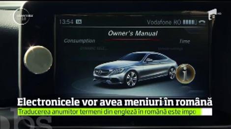 Meniurile şi setările tuturor aparatelor electronice, electrocasnice şi IT trebuie traduse şi în Limba Română