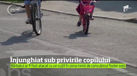 Caz şocant în Bistriţa! Un bărbat de 30 de ani a fost înjunghiat în faţa copilului sau în vârstă de 9 ani