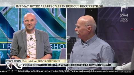 Tudor Gheorge oferă invitații gratuite la concertul său pentru telespectatorii ”Xtra Night Show”!