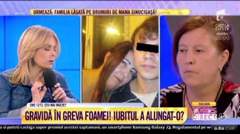 Gravidă în greva foamei! Femeia susține că se omoară pentru iubitul mai tânăr cu 15 ani