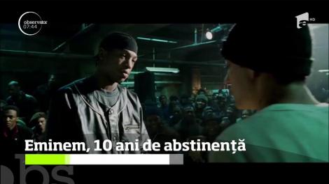 Eminem a sărbătorit 10 ani de abstinenţă!