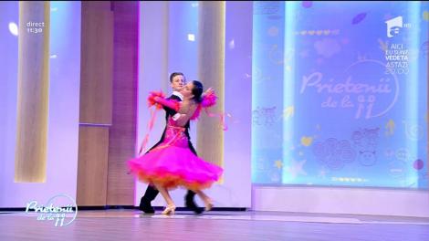 Ştefan Rebeja şi Iuliana Niculiţă au dansat la "Prietenii de la 11"