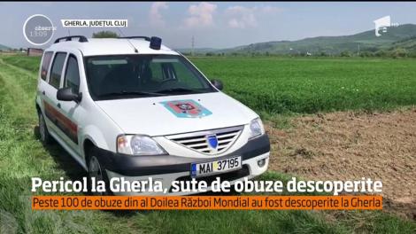 Pericol la Gherla, sute de obuze descoperite