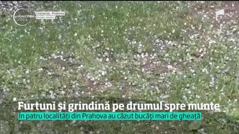 Furtuni și grindină pe drumul spre munte