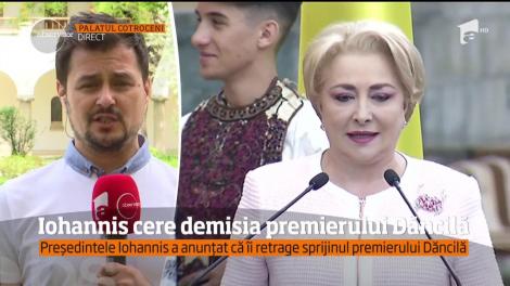 Preşedintele Klaus Iohannis îi cere demisia premierului Viorica Dăncilă
