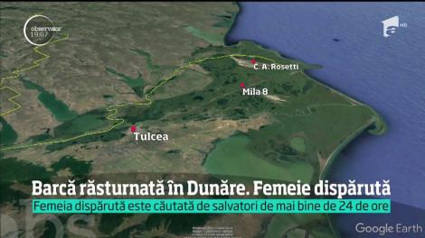 Barcă răsturnată în Dunăre! O femeie este dată dispărută