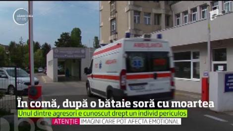 În comă, după ce a fost bătut crunt de doi indivizi. Martoriilor le-a fost teamă să intervină