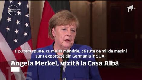 Angela Merkel, vizită în SUA. Au lipsit îmbrăţişările şi covorul roşu