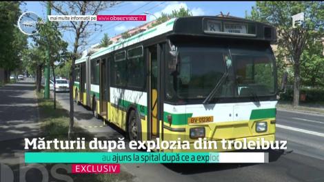 Doi oameni au ajuns la spital, în Braşov, după explozia unui troleibuz