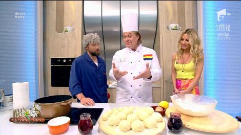 Papanași cu smântână țărănească și dulceață de casă. Rețeta veche, clasică.