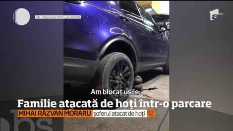 O familie din Capitală a fost atacată de hoți într-o parcare de pe drumul Buzău-Bucureşti