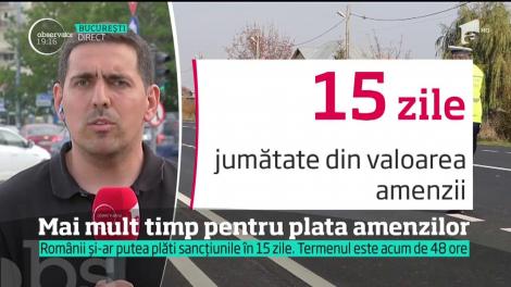 Veste uriașă pentru români! Cei sancționați de poliţie au mai mult timp pentru plata la jumătate a amenzilor