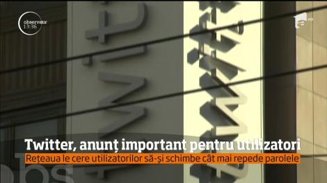 Twitter, anunț important pentru cei 300 de milioane de utilizatori! „Schimbați-vă imediat PAROLELE!”