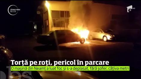 Torță pe roți, pericol în parcare