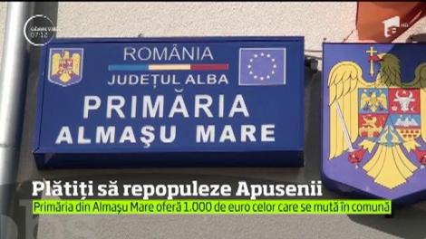 Primăria din Almaşu Mare oferă 1.000 de euro celor care se mută în comună