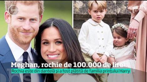 Meghan Markle va purta la nuntă o rochie de dantelă de o sută de mii de lire sterline.