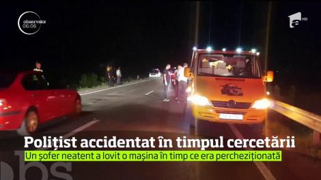 Un polițist de la Criminalistică, lovit de o mașină pe o şosea din Teleorman