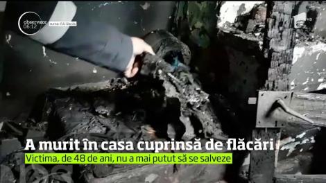 Incendiu devastator  la o casă din Frumuşelu, judeţul Bacău