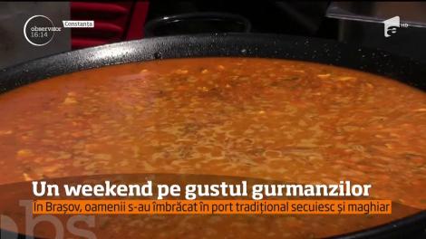 Weekend pe gustul gurmanzilor. În Constanţa oamenii au găsit preparate japoneze, iar în Harghita turiştii au putut gusta tăuraş la proţap