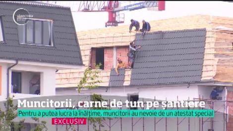 Pe şantierele din România, munciitorii îşi riscă viaţa la fiecare pas
