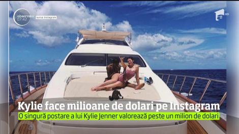 Kylie face milioane de dolari pe Instagram
