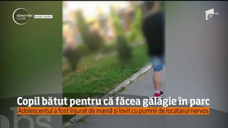Exasperat de gălăgia pe care cei mici o fac în parcul de lângă bloc, un bărbat din oraşul hunedorean Geoagiu s-a pus cu pumnii pe un adolescent