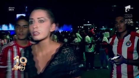 Smiley News. O reporteriță sportivă a bătut, în direct, un huligan