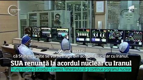 SUA renunță la acordul nuclear cu Iranul. Casa Albă a anunţat sancţiuni care vor intra în vigoare în trei luni