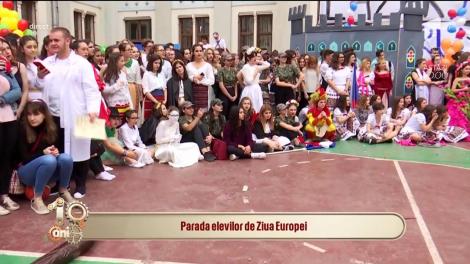 Paradă de excepție! De Ziua Europei, elevii de la Colegiul Național „Gheorghe Lazăr” au făcut spectacol