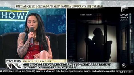 Ruby are unde să stingă lumina! Artista și-a luat apartament: "Nu am carnet și nici bani de vilă în București"